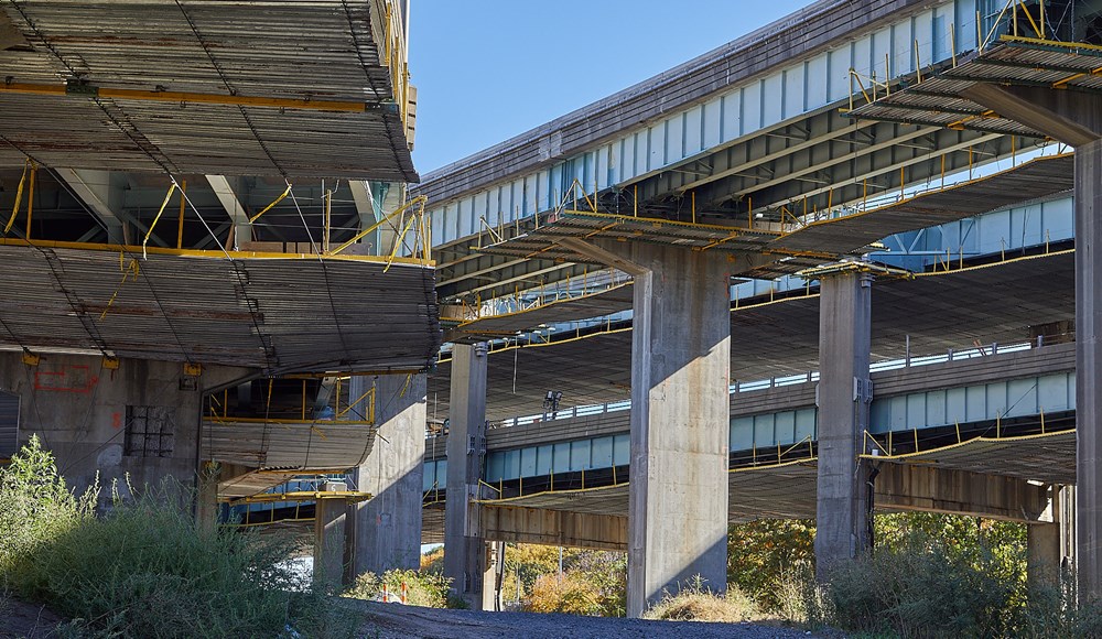 An image of construction occurring on the Mixmaster.