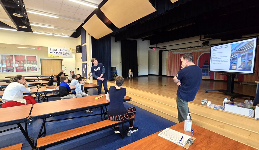 person presenting to a classroom